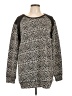 Maison Scotch Animal Print Black Pullover Sweater Size Lg (3) - photo 1