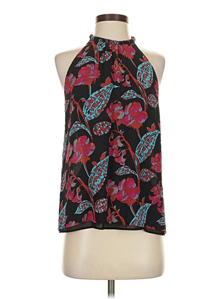 Pre-owned A.l.c Sleeveless Silk Top Black Halter Neckline Tops