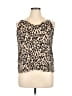Halogen 100% Polyester Tan Sleeveless Top Size XL - photo 1