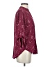 Lush 100% Polyester Stars Burgundy 3/4 Sleeve Blouse Size S - photo 4