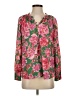 Greylin 100% Polyester Floral Pink Long Sleeve Blouse Size S - photo 1
