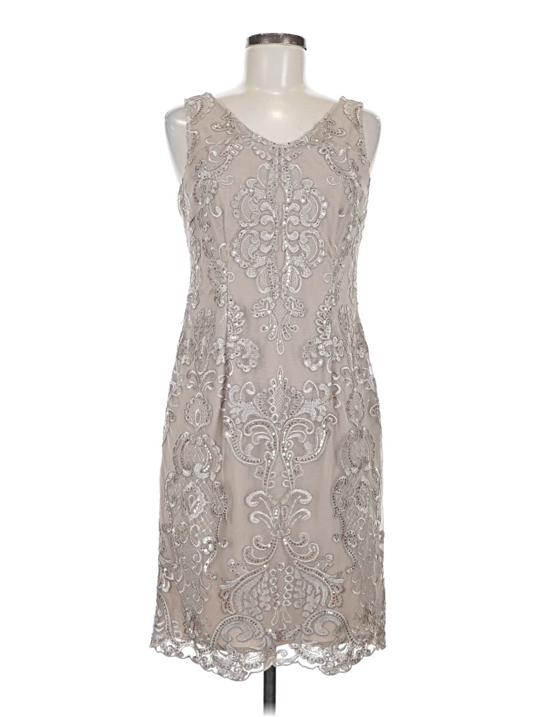 Pre-owned Alex Evenings Cocktail Dress In Silver