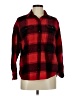 Old Navy 100% Cotton Plaid Red Long Sleeve Button-Down Shirt Size M - photo 1