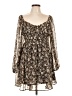 Blu Pepper 100% Polyester Floral Brown Casual Dress Size L - photo 1