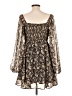 Blu Pepper 100% Polyester Floral Brown Casual Dress Size L - photo 2