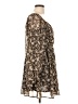 Blu Pepper 100% Polyester Floral Brown Casual Dress Size L - photo 4
