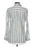 Express Stripes Silver Long Sleeve Blouse Size M - photo 2