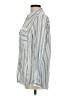 Express Stripes Silver Long Sleeve Blouse Size M - photo 5