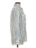 Express Stripes Silver Long Sleeve Blouse Size M - photo 4
