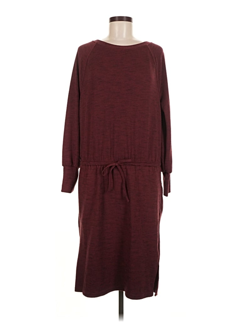 Pre-owned Prana Casual Dress In Burgundy