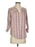 Maeve 100% Rayon Print Tan 3/4 Sleeve Blouse Size XS - photo 1