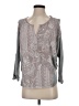 Tiny 100% Rayon Gray Pink 3/4 Sleeve Blouse Size S - photo 1