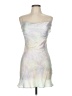 Audrey 3+1 100% Polyester Tie-dye Silver Purple Cocktail Dress Size M - photo 1