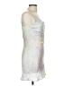 Audrey 3+1 100% Polyester Tie-dye Silver Purple Cocktail Dress Size M - photo 4