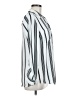 Relativity 100% Polyester Stripes Silver Long Sleeve Blouse Size M - photo 4