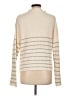 Elie Tahari Stripes Ivory Turtleneck Sweater Size L - photo 2
