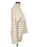 Elie Tahari Stripes Ivory Turtleneck Sweater Size L - photo 4