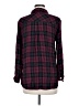 ID:23 100% Rayon Plaid Burgundy Long Sleeve Blouse Size M - photo 2
