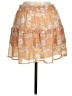 Le Lis 100% Polyester Paisley Orange Casual Skirt Size M - photo 2