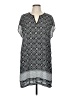 Black Rainn 100% Polyester Print Gray Casual Dress Size M - photo 1
