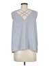 Express Outlet 100% Polyester Silver Sleeveless Blouse Size M - photo 2