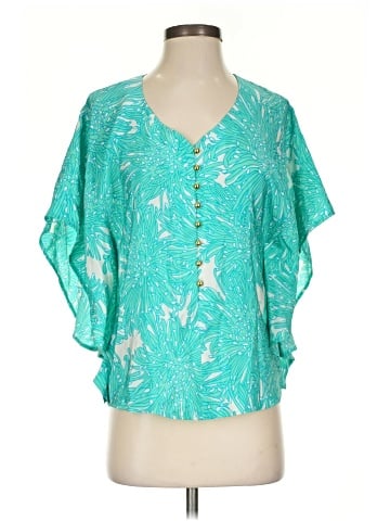 Amanda Uprichard Short Sleeve Silk Top (view 1)