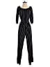 Haute Monde 100% Polyester Stripes Black Jumpsuit Size M - photo 1