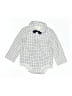 First Impressions Checkered-gingham Ivory Long Sleeve Onesie 12-18 MO / 18 MO - photo 1