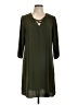 Maurices 100% Polyester Solid Green Casual Dress Size L - photo 1