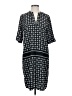 Halogen 100% Polyester Print Black Casual Dress Size S - photo 1