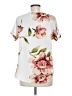 Unbranded 100% Polyester Floral Ivory Short Sleeve Blouse Size M - photo 2