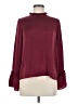 Topshop 100% Polyester Burgundy Long Sleeve Blouse Size 6 - photo 1