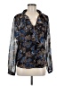 Coldwater Creek 100% Polyester Blue Long Sleeve Blouse Size M - photo 1