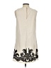 H&M 100% Polyester Graphic Ivory Cocktail Dress Size S - photo 2