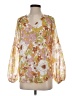 BTFBM 100% Polyester Orange 3/4 Sleeve Blouse Size S - photo 1