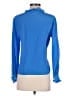 Boden 100% Silk Blue Long Sleeve Silk Top Size 6 - photo 2