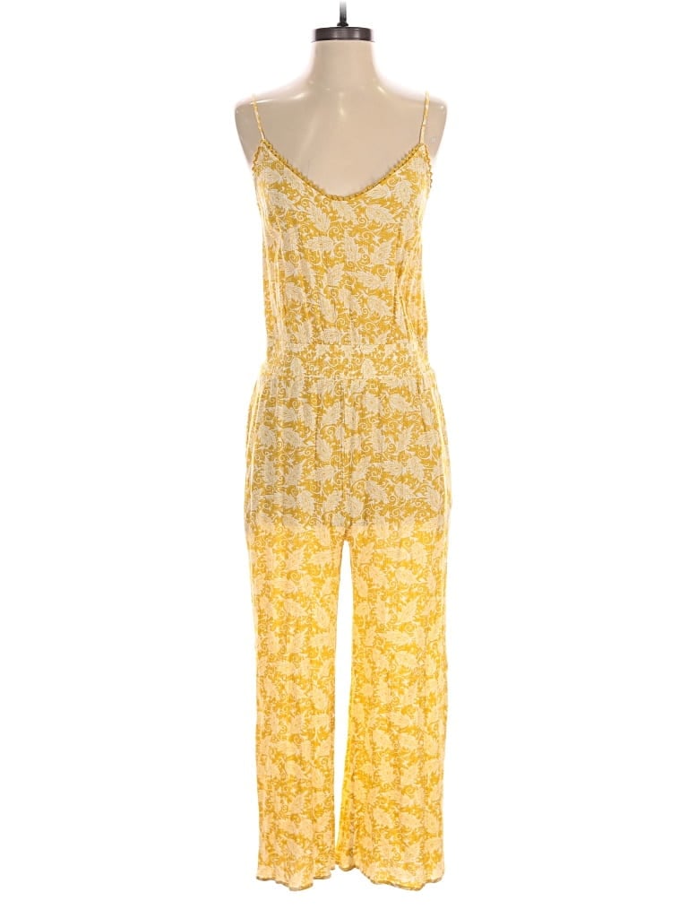 Pre-owned Loft Beach Jumpsuit In Yellow
