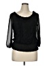 Cato 100% Polyester Black 3/4 Sleeve Blouse Size XL - photo 1