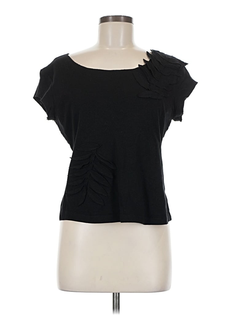 Pre-owned Spenser Jeremy Short Sleeve Top Black One Shoulder Neckline Tops