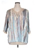 Unbranded 100% Polyester Silver 3/4 Sleeve T-Shirt Size XL (estimated) - photo 1