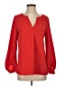 Shein 100% Polyester Red Long Sleeve Blouse Size 2 - photo 1
