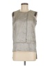 J Brand Metallic Silver Sleeveless Blouse Size M - photo 1