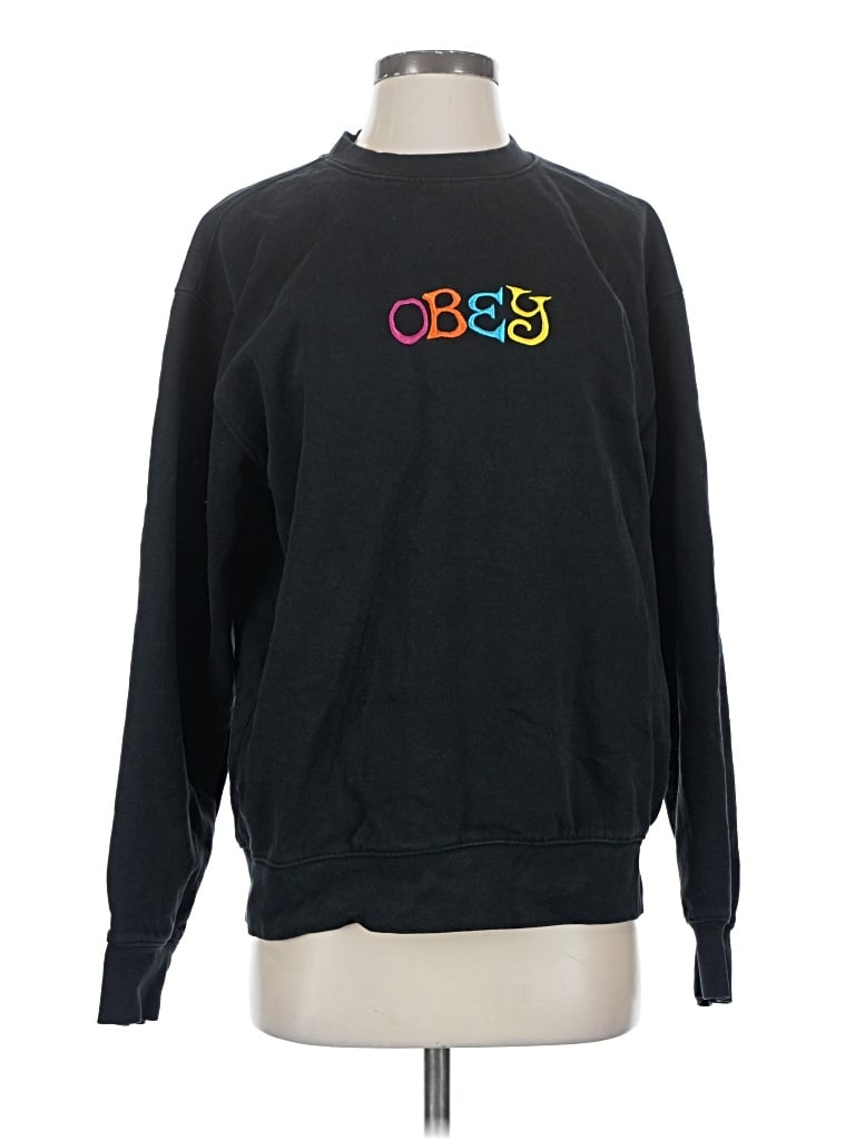 Pre-owned Obey Sweatshirt In Black