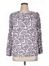Talbots 100% Viscose Paisley Purple White Long Sleeve Blouse Size XL - photo 1