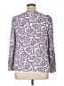 Talbots 100% Viscose Paisley Purple White Long Sleeve Blouse Size XL - photo 2