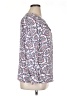 Talbots 100% Viscose Paisley Purple White Long Sleeve Blouse Size XL - photo 4