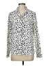 Ecowish Animal Print Ivory Long Sleeve Blouse Size M - photo 1