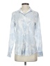 Banana Republic 100% Polyester Print Blue Long Sleeve Blouse Size XS - photo 1