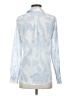 Banana Republic 100% Polyester Print Blue Long Sleeve Blouse Size XS - photo 2