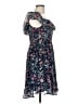 Lulus 100% Polyester Floral Blue Cocktail Dress Size M - photo 4